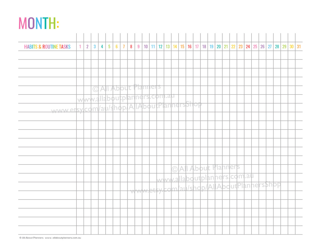 Pattern Tracker Printables - Rainbow picture relating to Weekly Habit Tracker Printable identify Behavior Tracker Printables - Rainbow